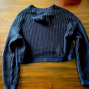 black see-through sweater